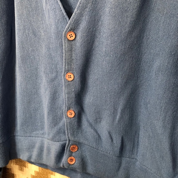 Vintage Christian Dior Men’s Blue Cardigan Sweater - Picture 3 of 12